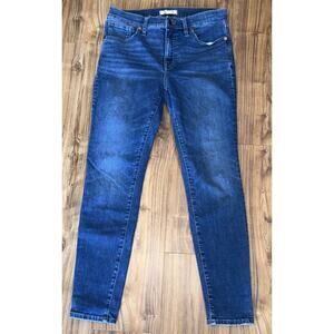 Madewell Jeans Womens Size 29 Blue Denim 9"‎ High-Rise Skinny Whiskered